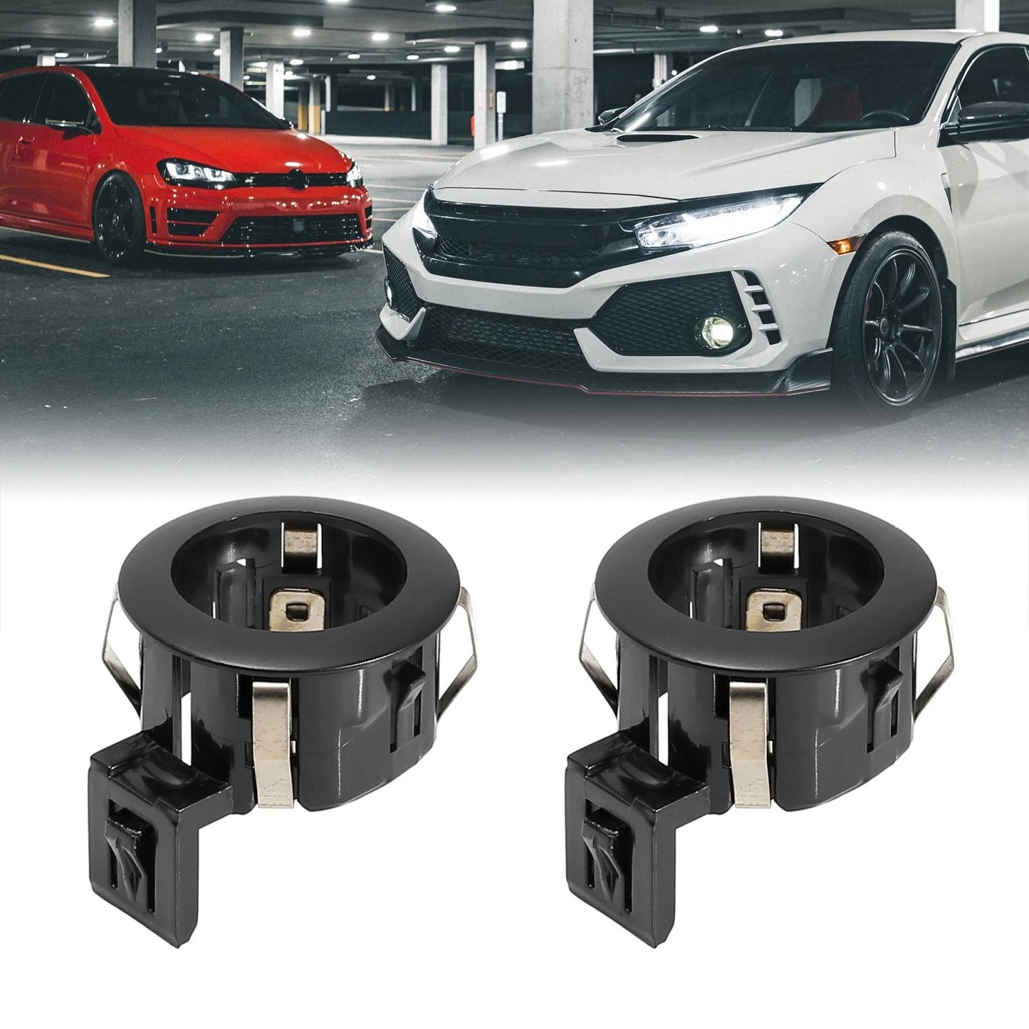 Black Bumper Parking Sensor Retainers 2 x for Toyota Tundra (2007–2013)