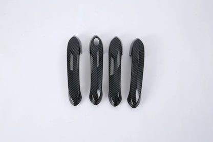 ABS Carbon Fiber Look Side Door Handle Cover Trim for 2018-2024 BMW X3 G01