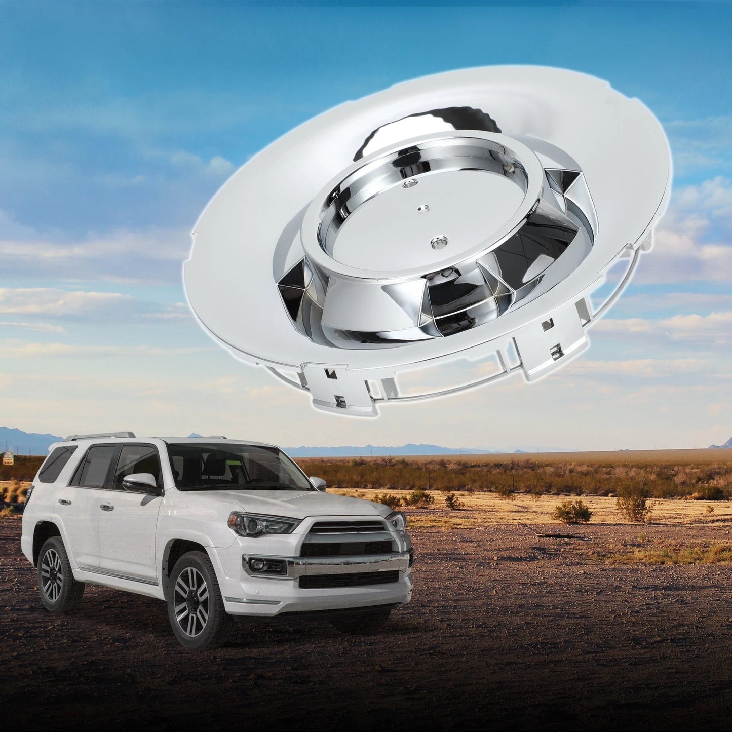 Wheel Center Cap 192mm for Chevrolet Silver Tone Plastic 1Pc