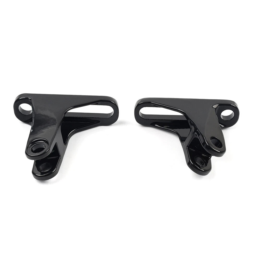 Rear Passenger Footpeg Mini Mount Black for Harley Touring Street Road Glide (93-23)