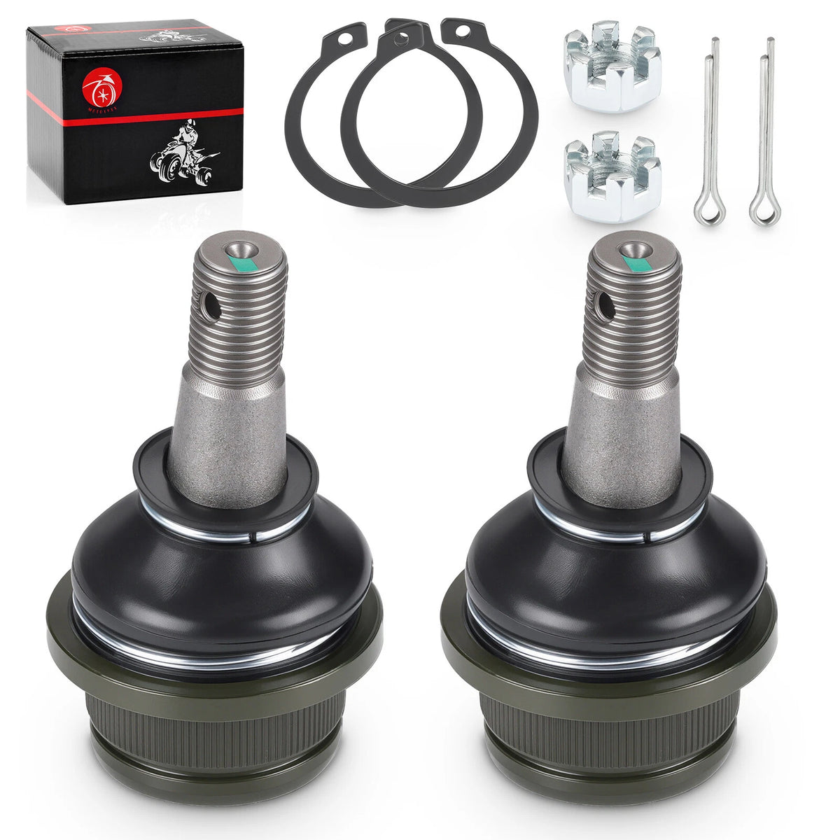 2 x Front Lower A Arm Ball Joint for Kawasaki Mule 600 610 (1999–2010)