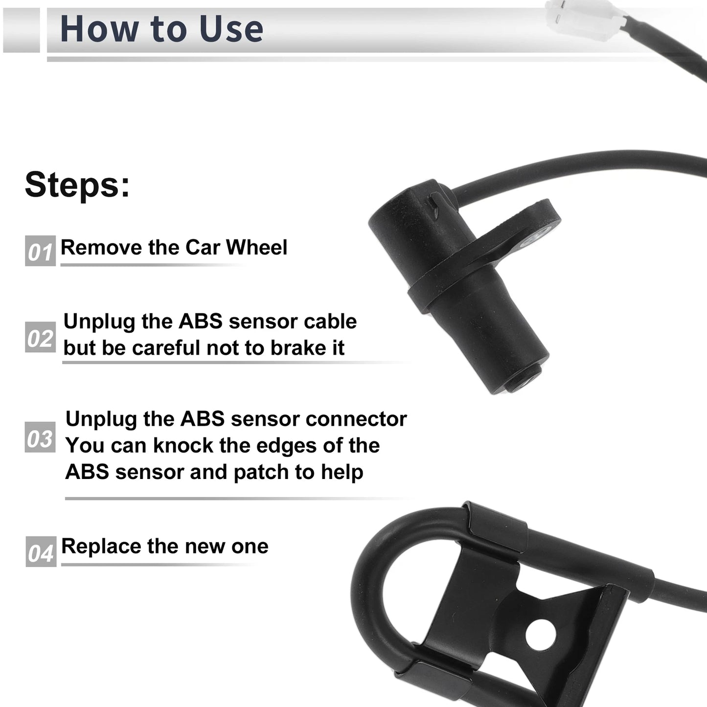 ABS Wheel Speed Sensor for Toyota Highlander (2004-2007) 1 Pc Rear Right
