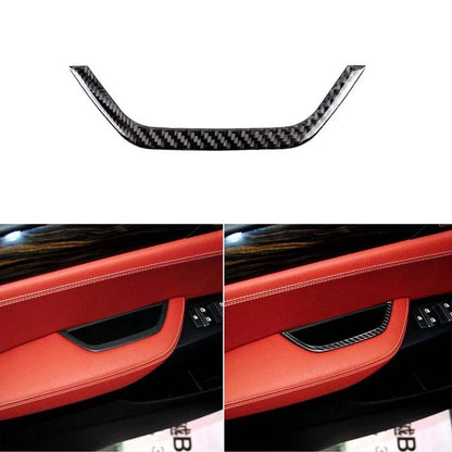 Carbon Fiber Interior Door Handle cover Sticker Trim Fit For Ford BMW X3 X4