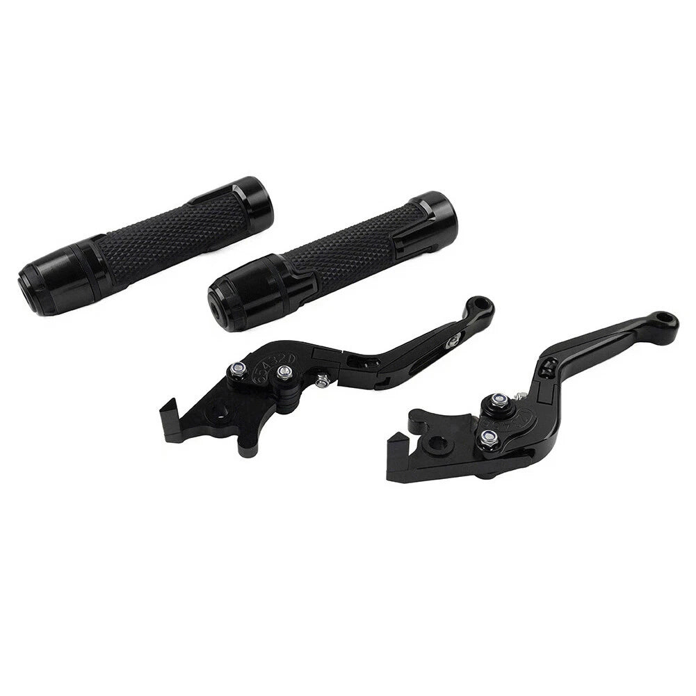 Black Folding Brake Clutch Lever Grip Set for Yamaha FZ MT 07 09 (2014-2020)