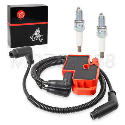 Ignition Coil & Spark Plug & Wire Cap for Bombardier Traxter 500/650(2000–2012)
