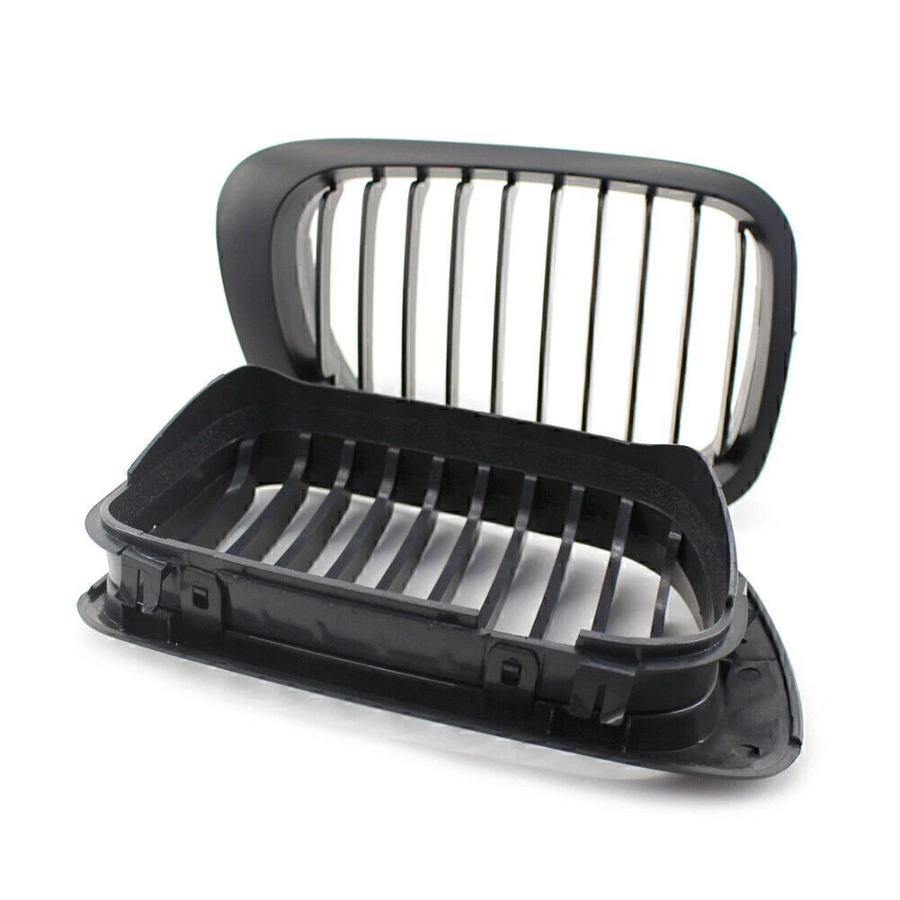 Matte Black Single Slat Front Bumper Grille for BMW 3 Series E46 Coupe/Cabrio (2000-2006)