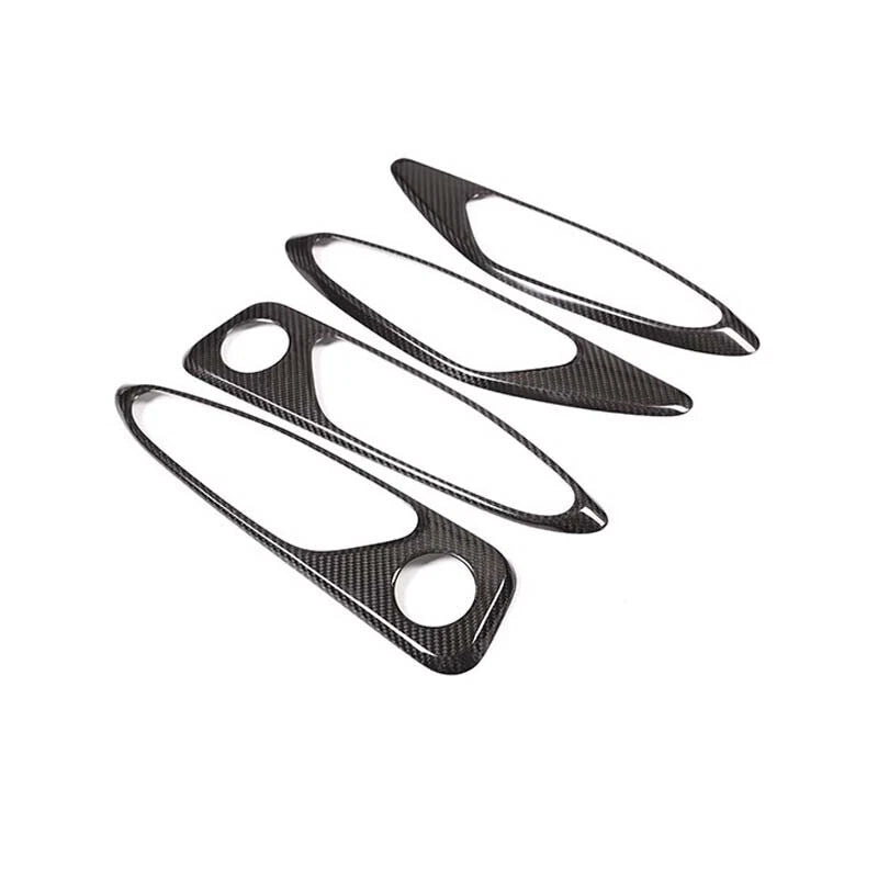 Real Carbon Fiber Interior Door Handle Cover Trim For Alfa Romeo Giulia 2017-18