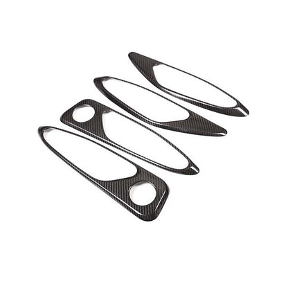 Real Carbon Fiber Interior Door Handle Cover Trim For Alfa Romeo Giulia 2017-18