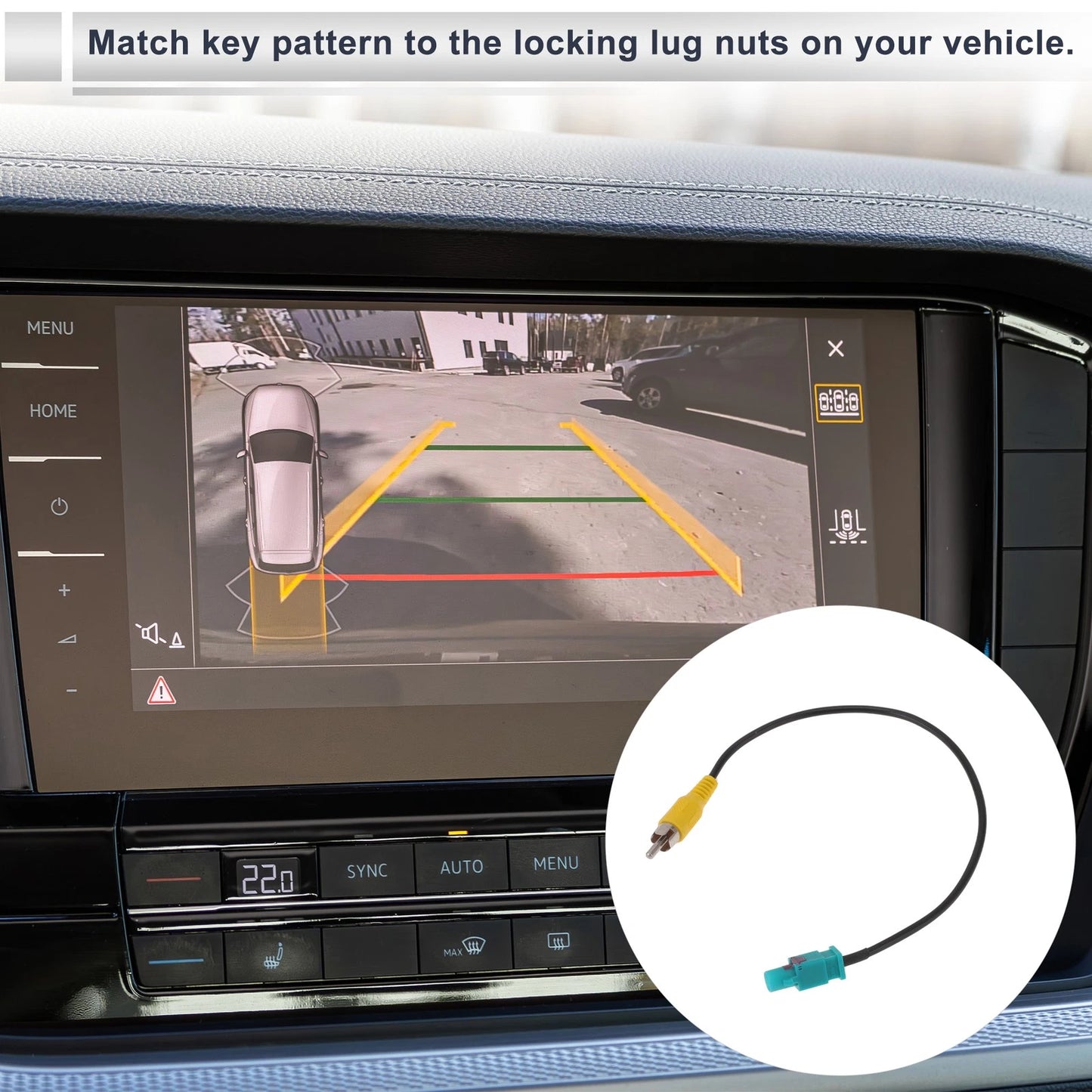 Rear View Camera Adapter Wire Harness Cable for Volvo XC60 (2008-2014)