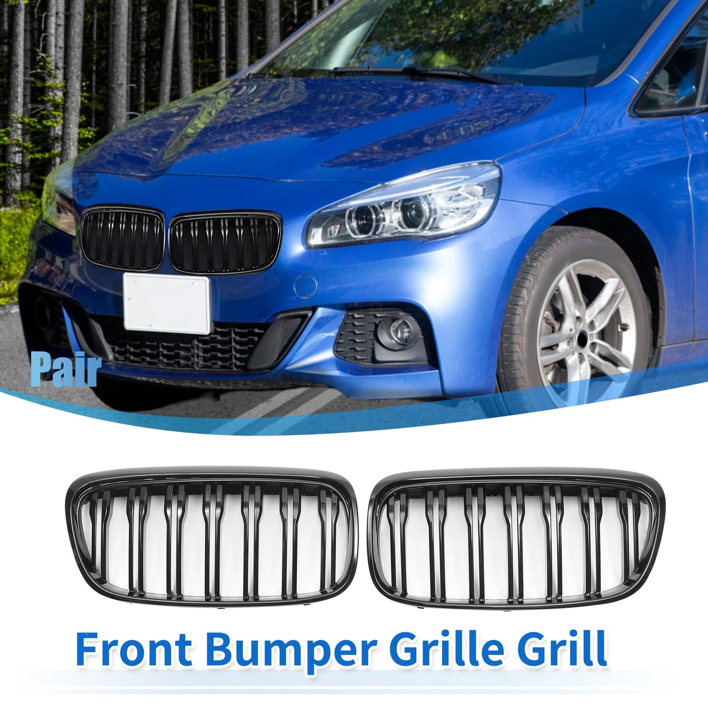 Front Upper Bumper Grille for BMW 2 Series ActiveTourer (2014-2021)