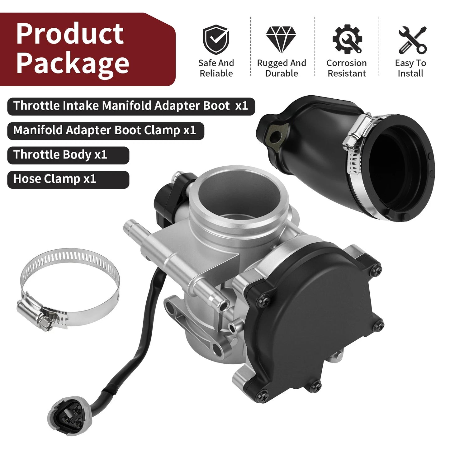 Throttle Body & Adapter for Polaris Ranger XP 700 EFI 2006-2009