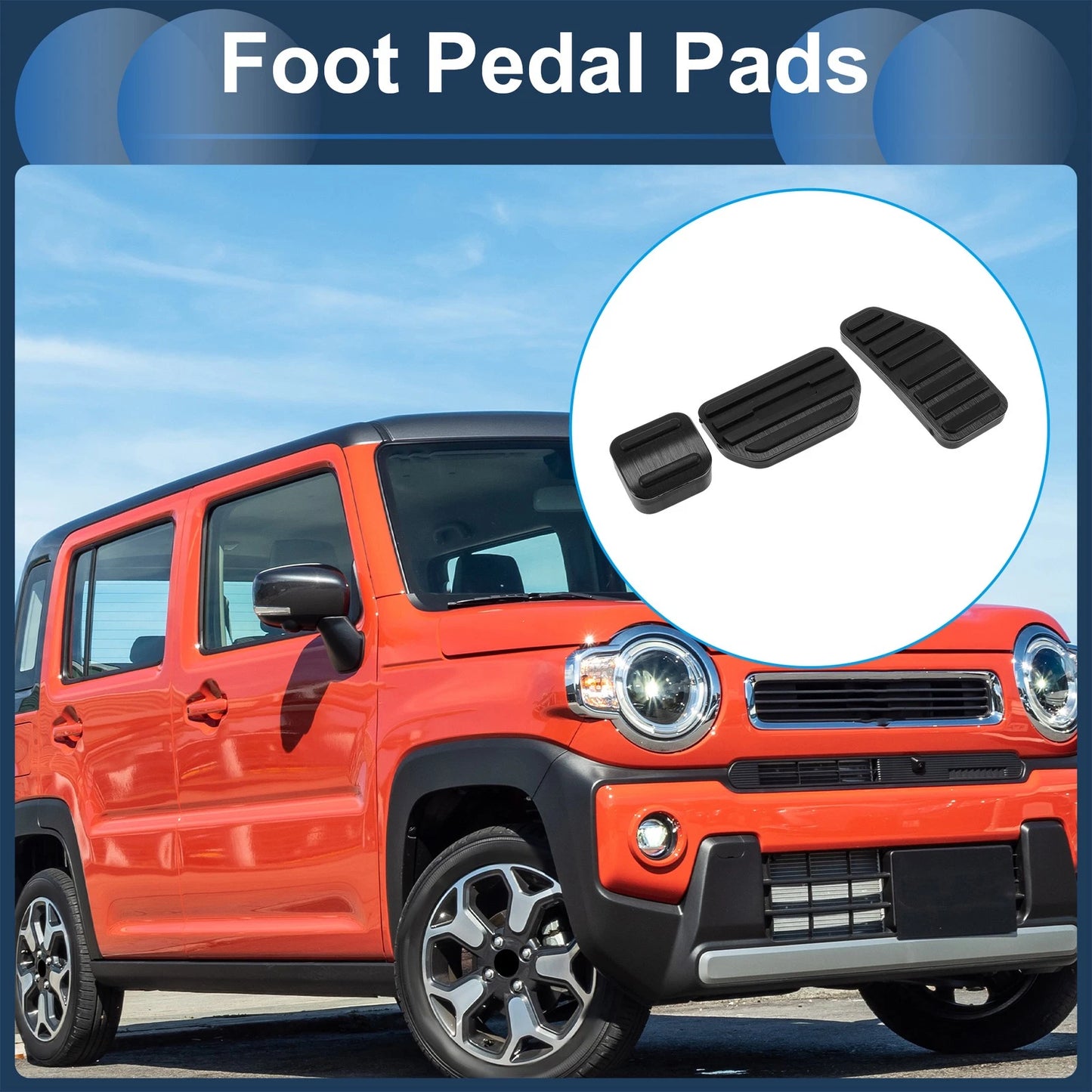 3 x Automatic Foot Accelerator Pedal Covers for Suzuki Hustler (2014-2023)