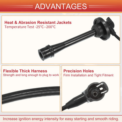 3 x Spark Plug Wire Ignition Coil Cables for Toyota (No. 9091915428/9091915429)
