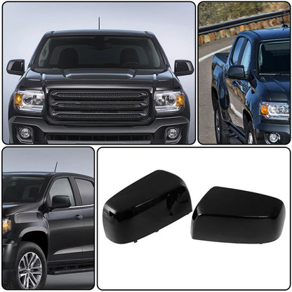 Glossy Black Side Wing Mirror Cover for 2015-2021 GMC Canyon & Colorado
