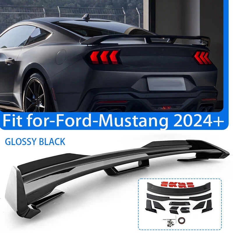 Dark Horse Style Rear Spoiler for Ford Mustang 2024-2025 Gloss Black