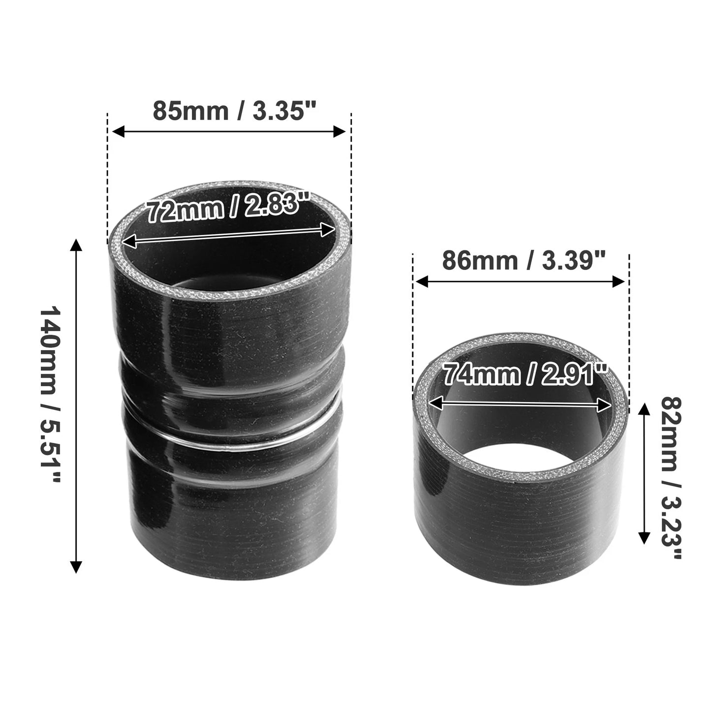 Silicone Hose Boot Set with Clamp for Ford F-250 F-350 F-450 (1999-2003)