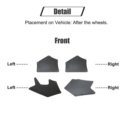 Fender Liners Splash Shield Set for Toyota Sequoia Tundra (2008-2020)