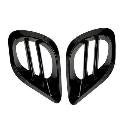 Black Front Bumper Fog Grill Air Vent Trim for Mercedes Benz W213 E-Class (2020+)