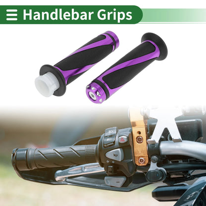 7/8" 22mm Hand Grips Cover Kit for Motorcycle Purple