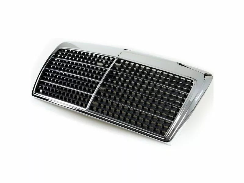 Grille Black Mesh Front Chrome Frame for Mercedes W124 E-Class (1985-1995)