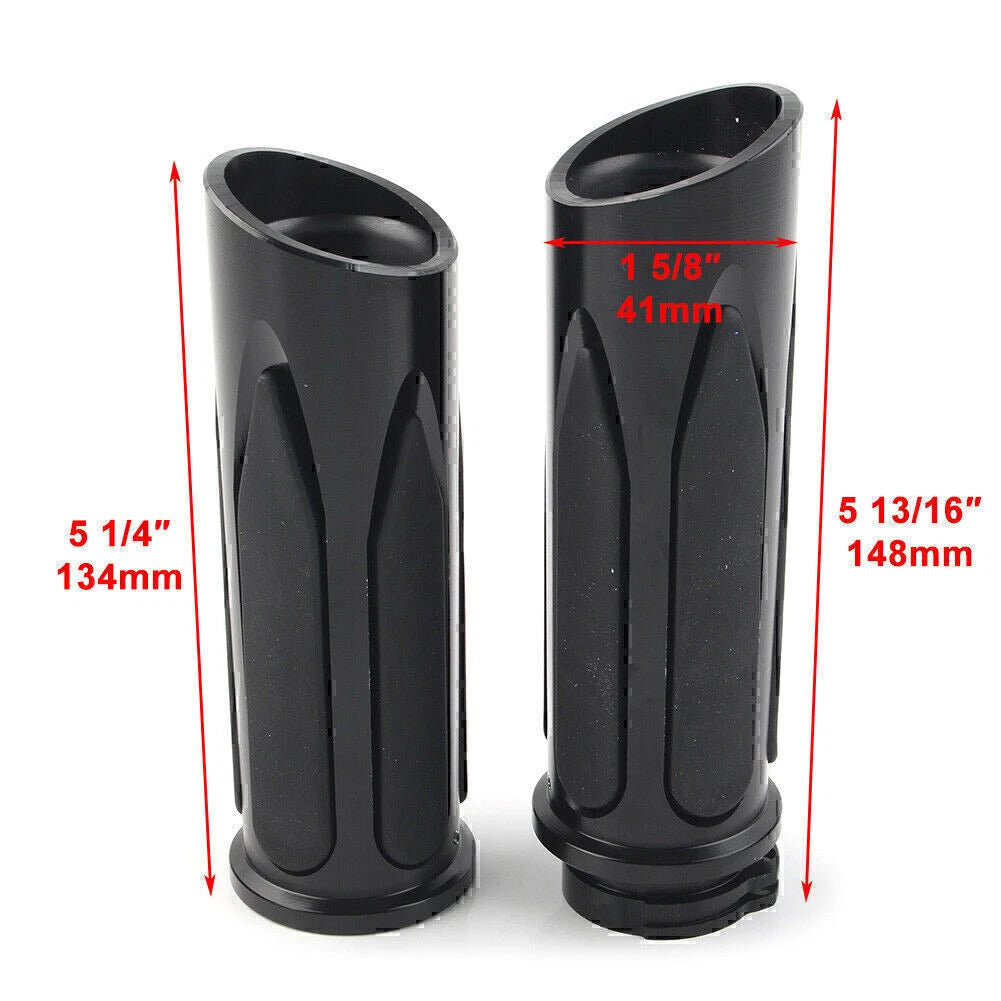 Chrome Soft Touch Hand Grips for Harley Touring Street Road Glide (2014-2023)