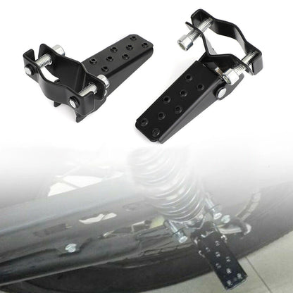 Black Motorcycle Passenger Rear Footrest Pegs for Universal (2015-2023)