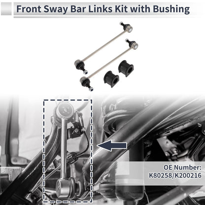 Front Stabilizer Bar Links 2 x Bushing for Jeep Patriot (2007-2017)