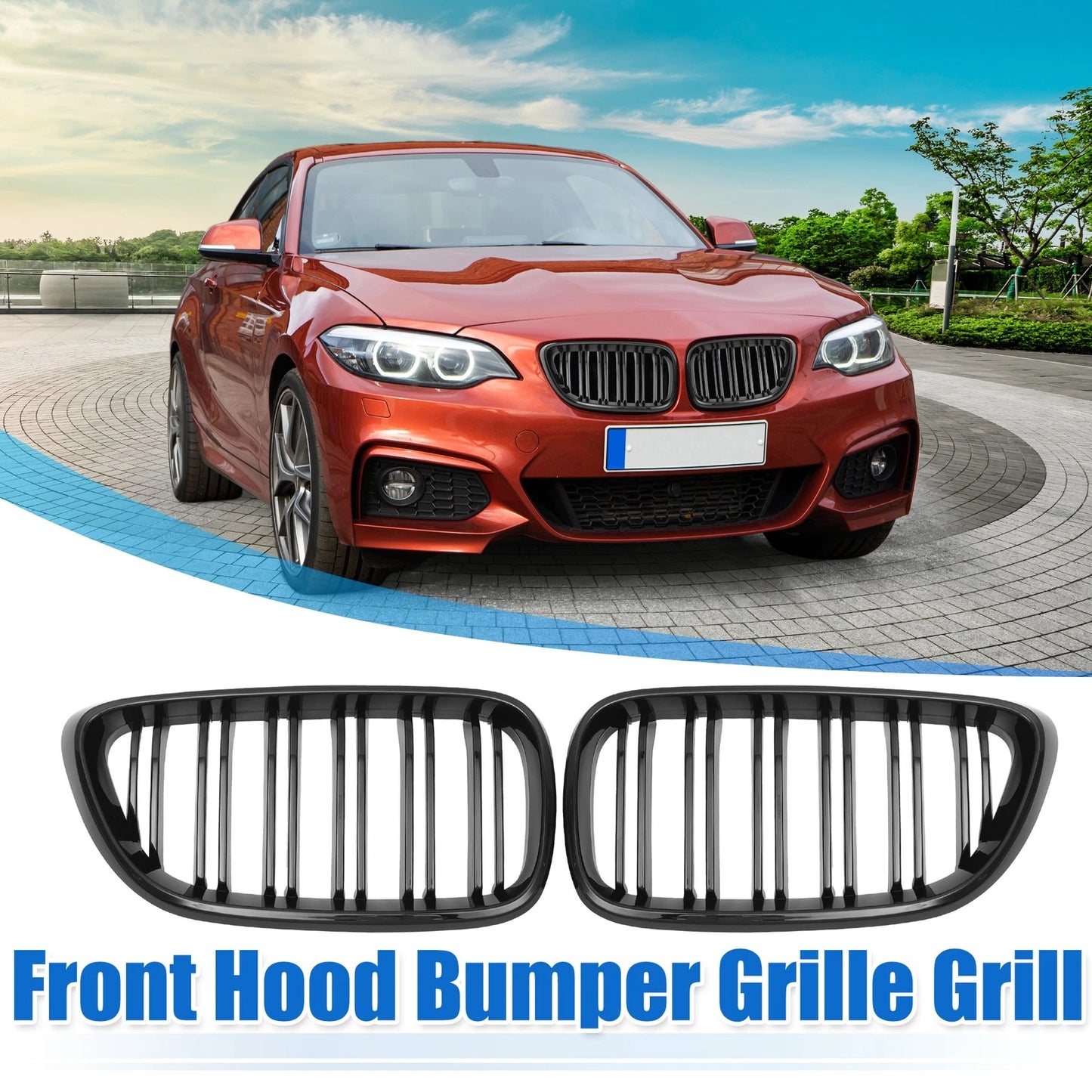 Front Hood Bumper Grill for BMW 228i xDrive 230i xDrive F22
