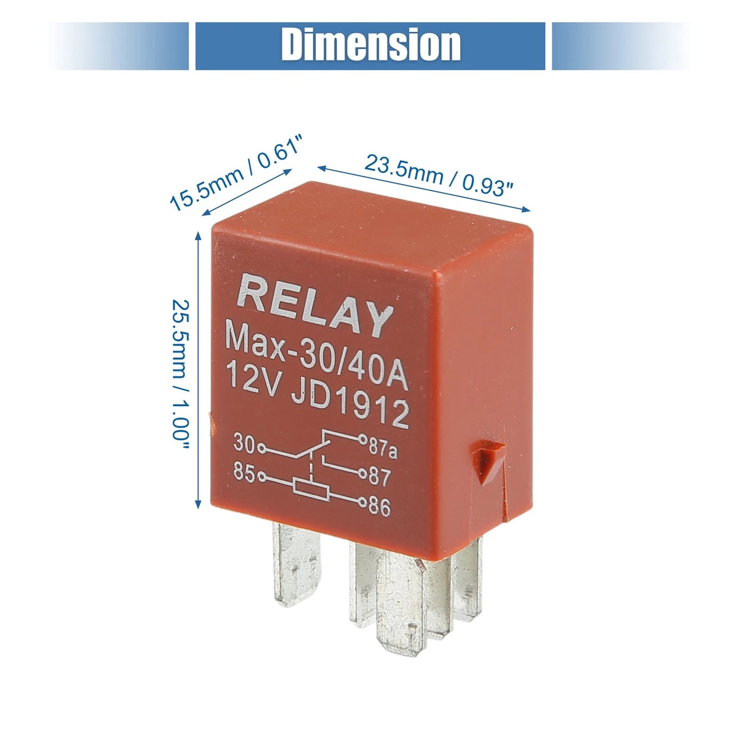 5 Pin Solenoid Relay 12V 40A for Toyota Echo (2000)