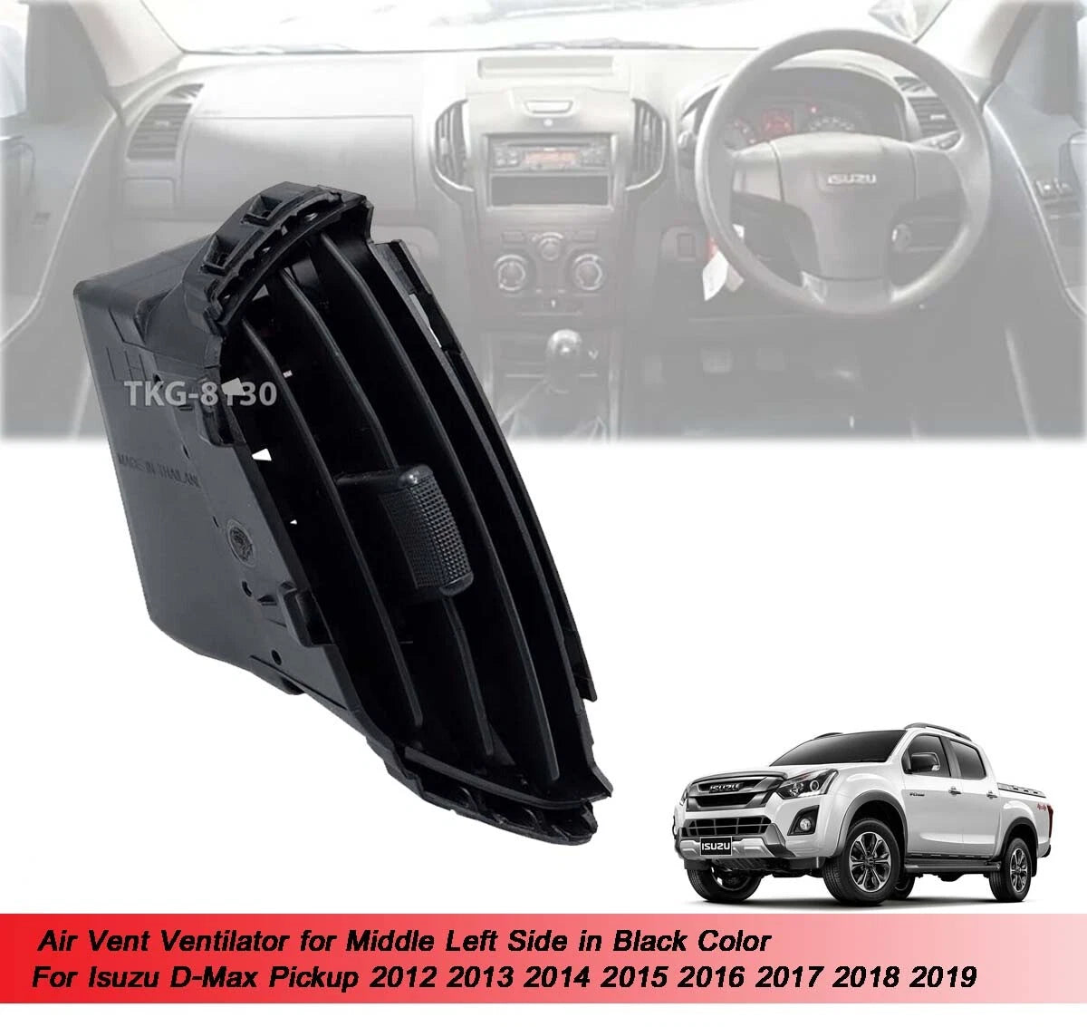 Middle Left Air Vent Trim for Isuzu Dmax (2012-2019)