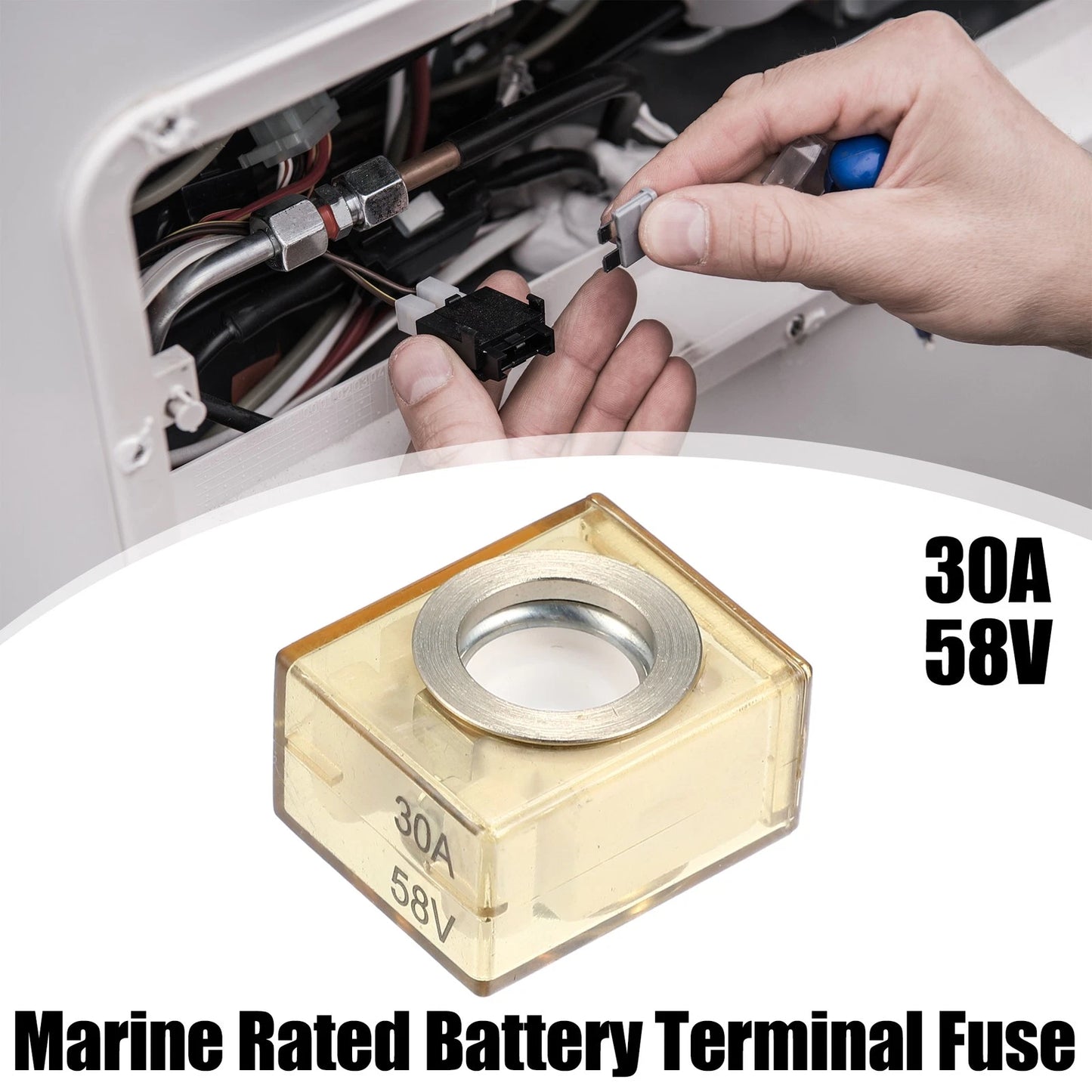 Waterproof 30A Battery Fuse Terminal for Marine Equipment