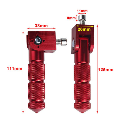 CNC Folding Rear Foot Pegs for Universal Motorcycle Bike Black  pcs