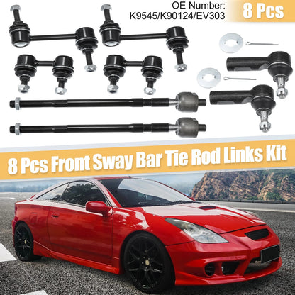 8 Pcs Sway Bar Link Tie Rod Ends for Toyota Corolla (2003-2008)