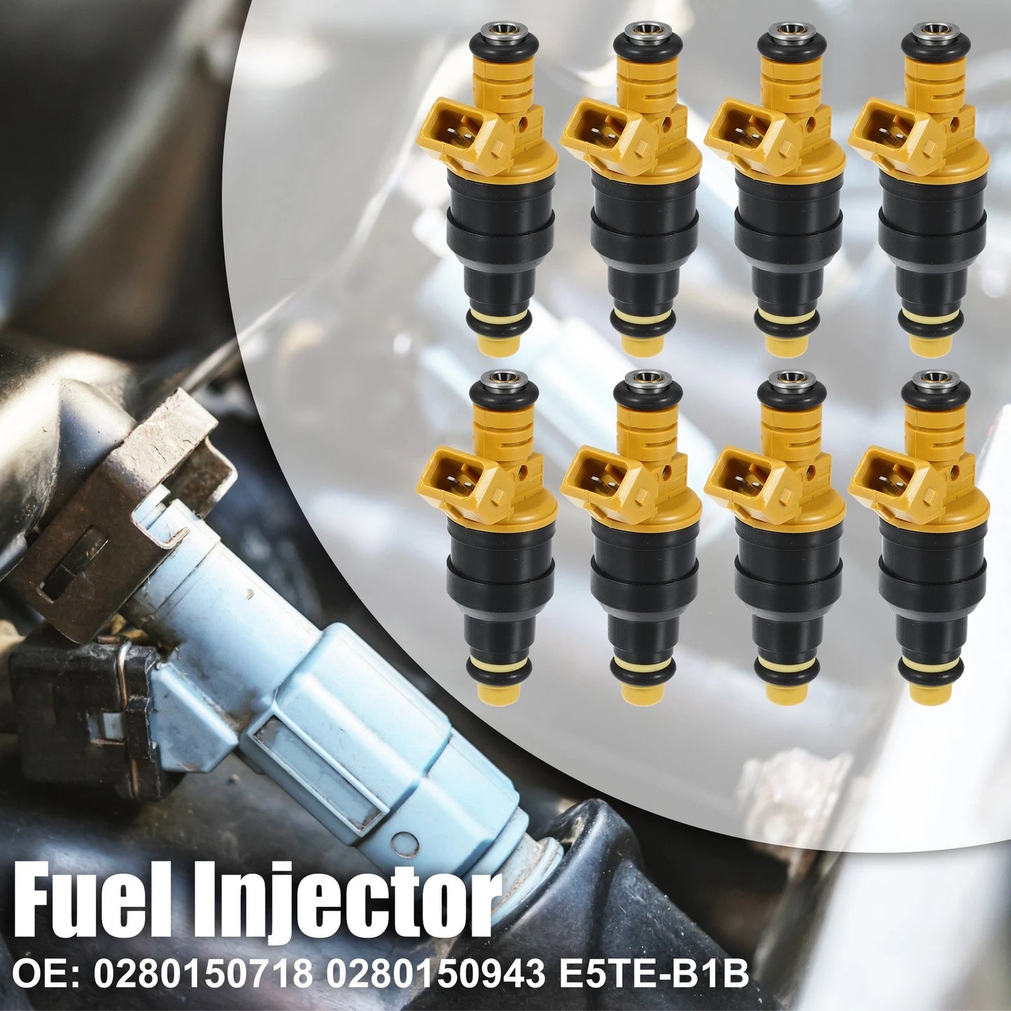 Set of 8 Fuel Injectors for Ford F150 F250 F350 E150 4.6 5.0 5.4 5.8 (1997-2023)