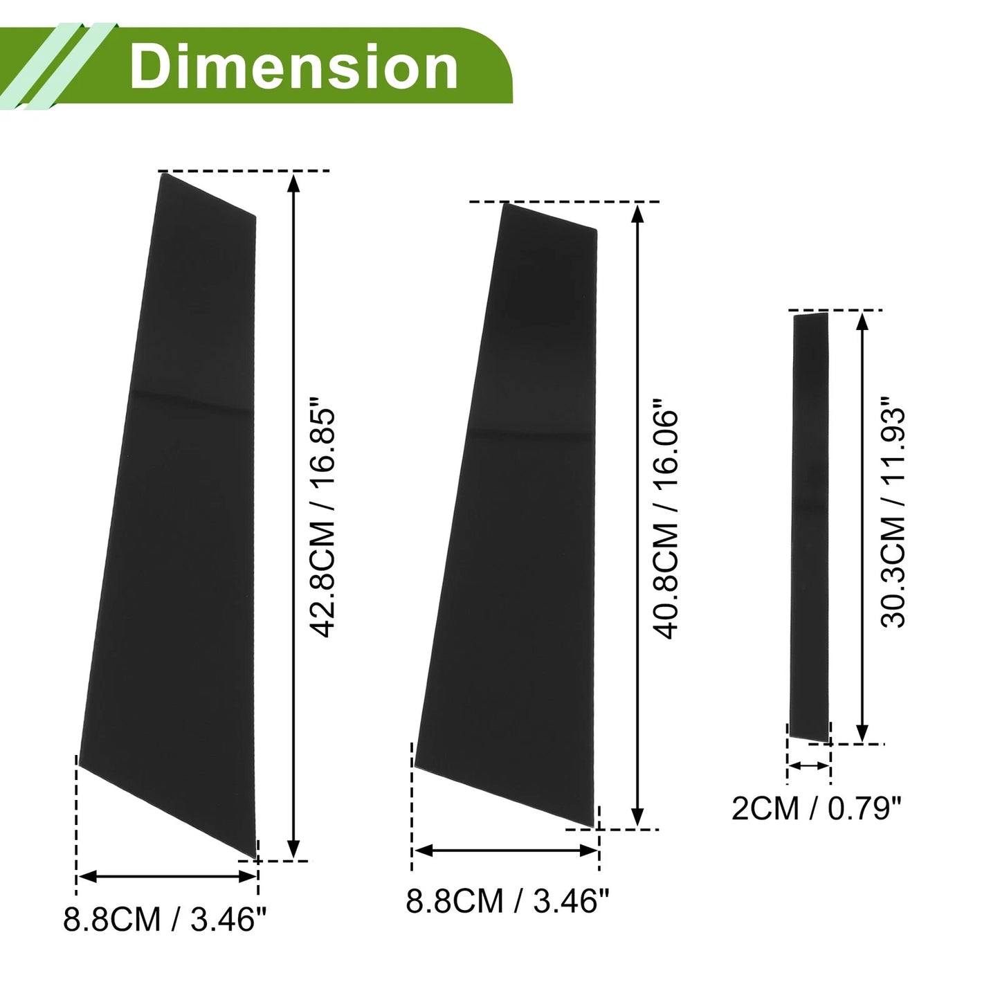 6 Pcs Black Door Pillar Window Trim for BMW 1-Series (2017-2021)