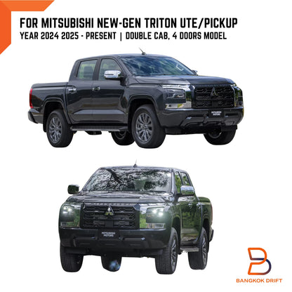 6 x Matte Black Fender Flares for Mitsubishi Triton Ute Double Cab (2015-2023)