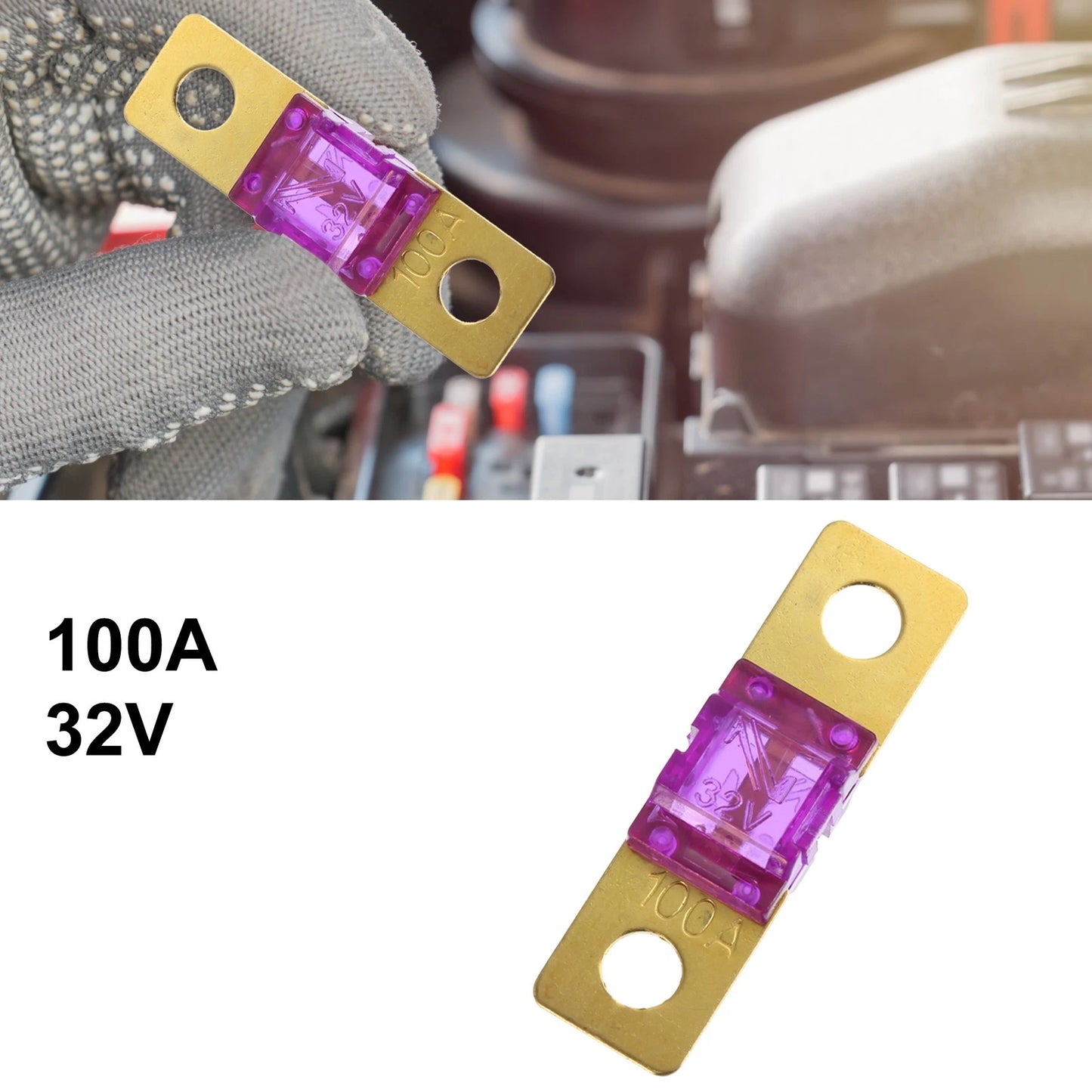 AMI Fuse 32V Bolt-on for Automotive Marine Audio Video System Gold Tone