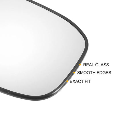 Left Right White Mirror Glass Pair w/ Back Heated for Honda Accord (03-07)