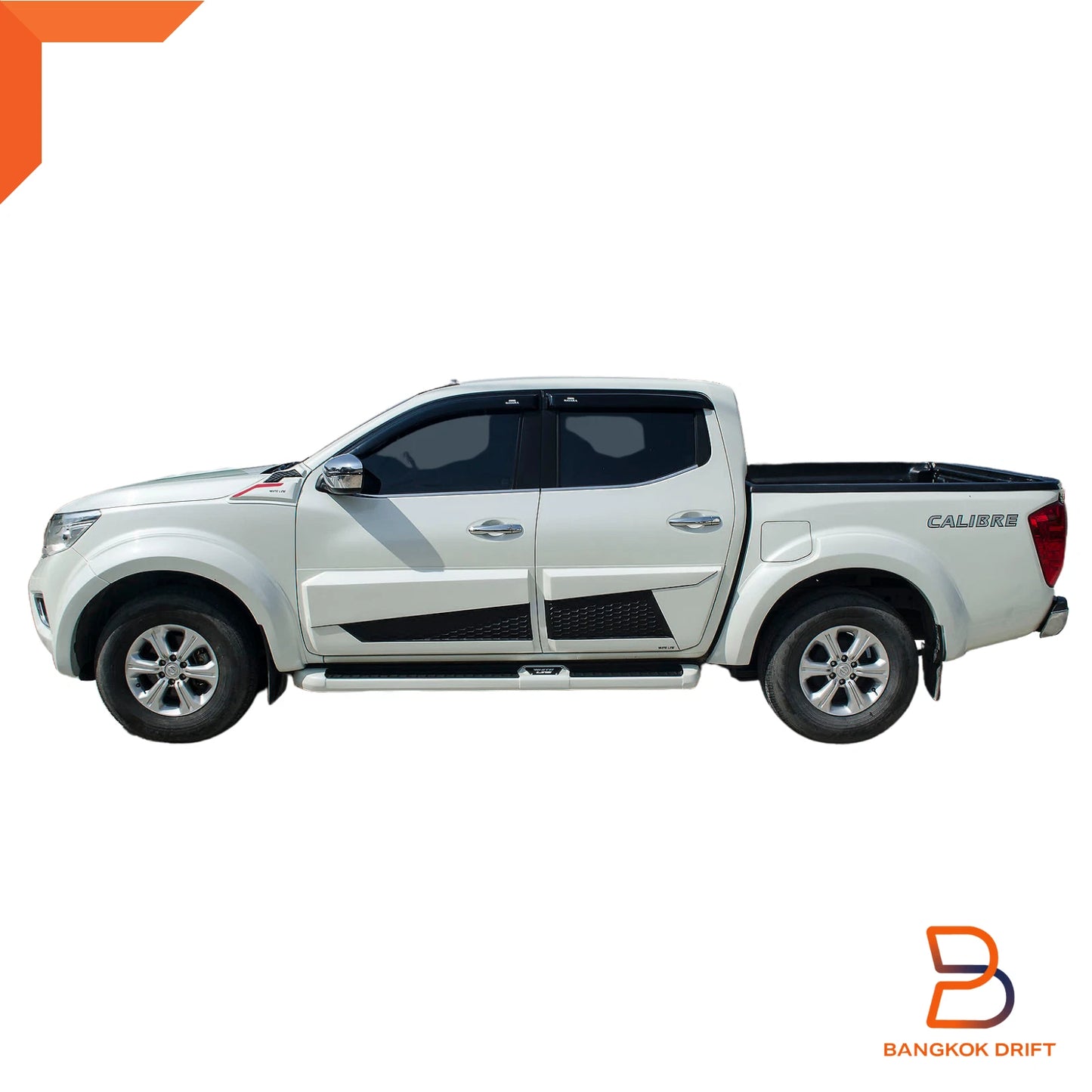 Wheel Arch Flares QX1 Pearl White for Nissan Navara D23 Ute ST ST-X (15-19)