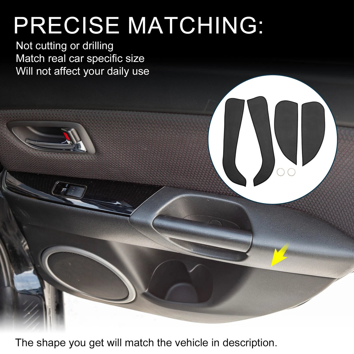 Car Door Leather Anti Kick Pad Sticker for BMW 1 Series (2012 - 2013)