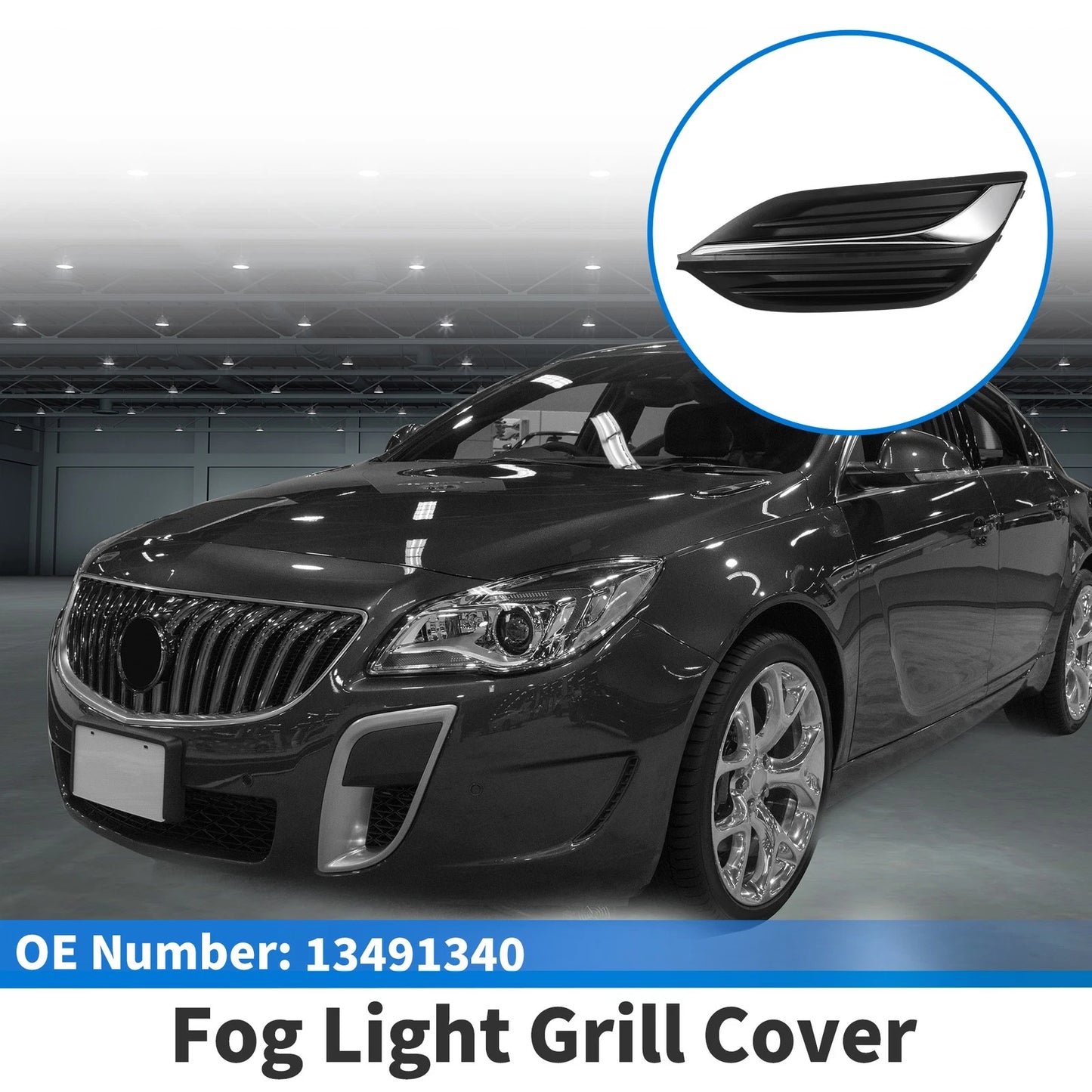 1x Car Front Right Fog Light Grill for Buick Regal (2017–2019)