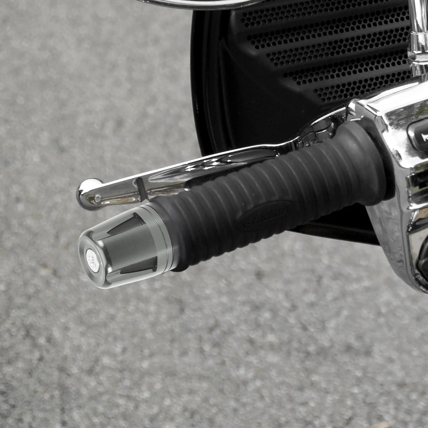 Pair Universal 17mm Hand Grips End Caps Plug for Motorcycle Gray New