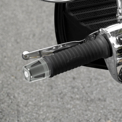 Pair Universal 17mm Hand Grips End Caps Plug for Motorcycle Gray New