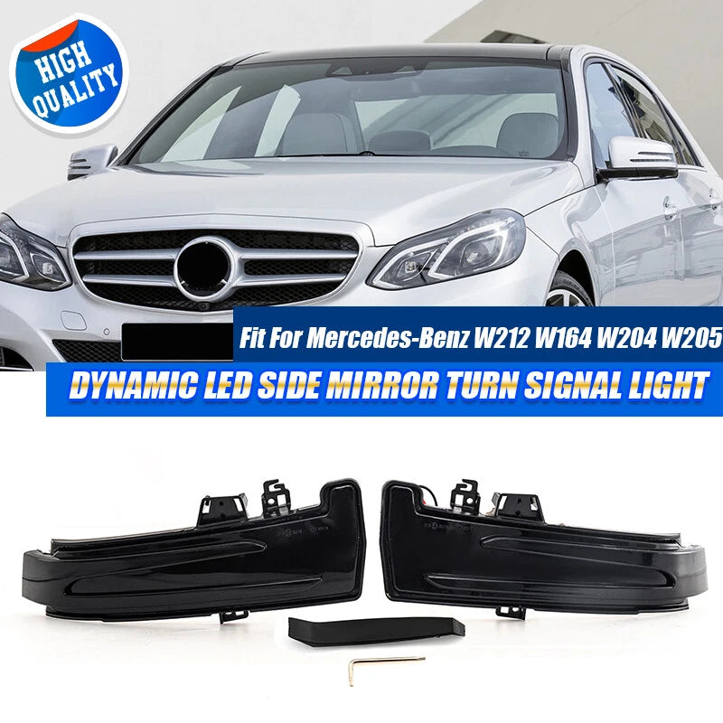 Dynamic LED Side Mirror Turn Signal Light for Mercedes Benz W212 W204 (2009-2016)