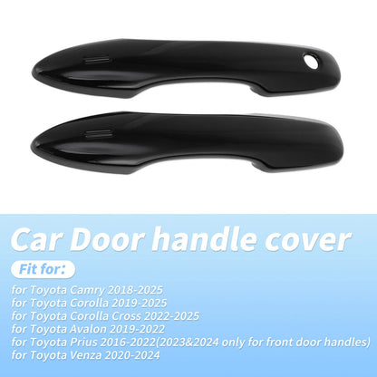 Door Handle Cover Protector Glossy Black for Toyota Camry Corolla (2019-2025)