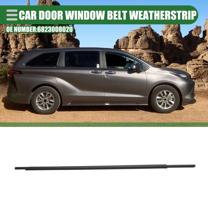 Rear Right Door Window Belt Weatherstrip for Toyota Sienna (2011-2020) Black