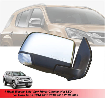 RH Electric Side Mirror Chrome for Isuzu MU-X (2014-2019)