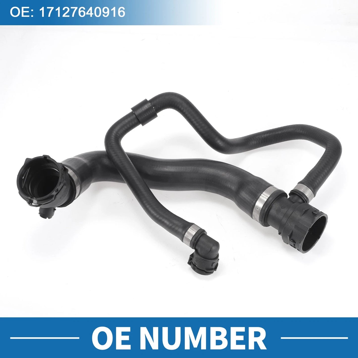Radiator Hose for BMW 528i 2.0L (2012-2016) Rubber Black 1 x Piece