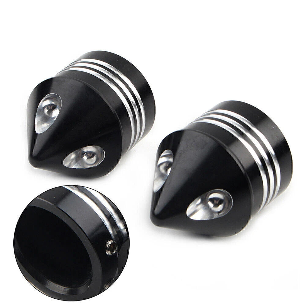 Black Front Axle Cap Nut Cover for Harley Electra Glide Sportster