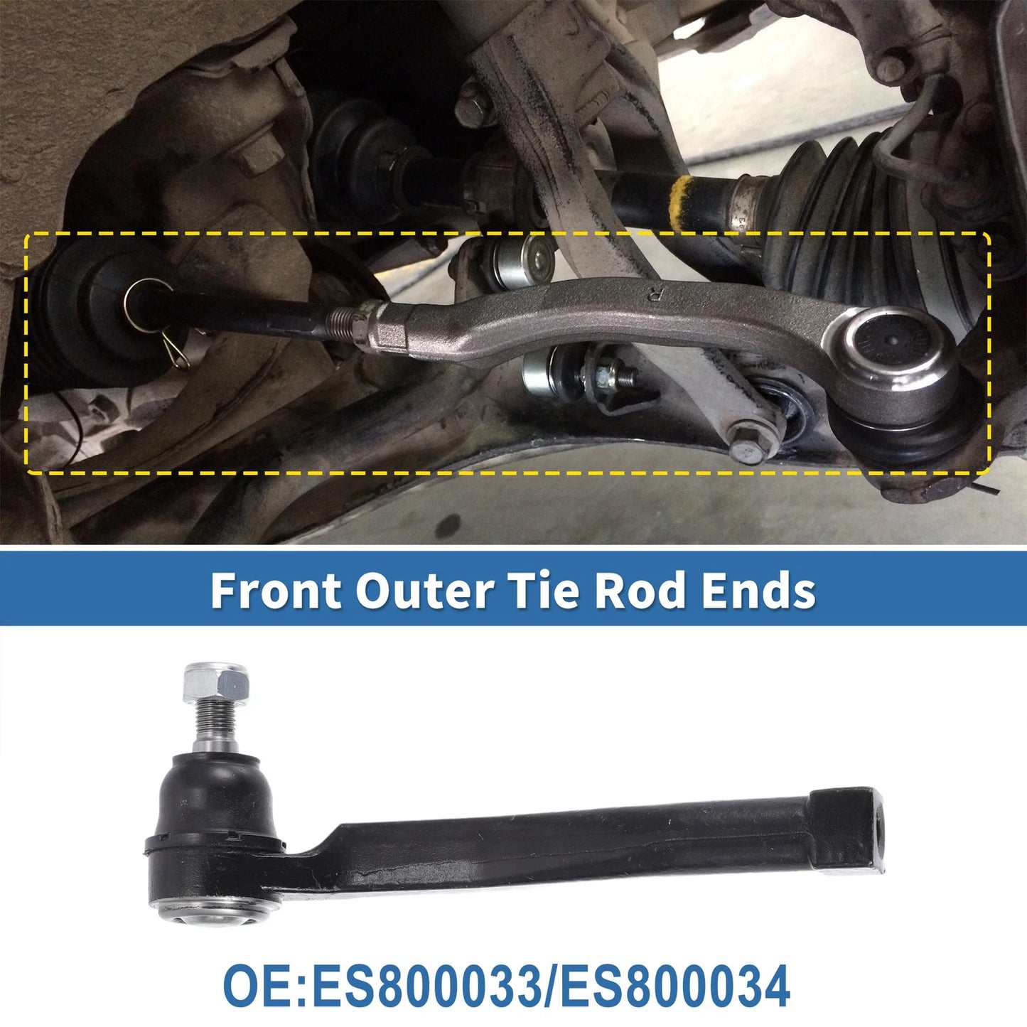 Front Outer Tie Rod End Links for Pontiac G3 (2009-2010)